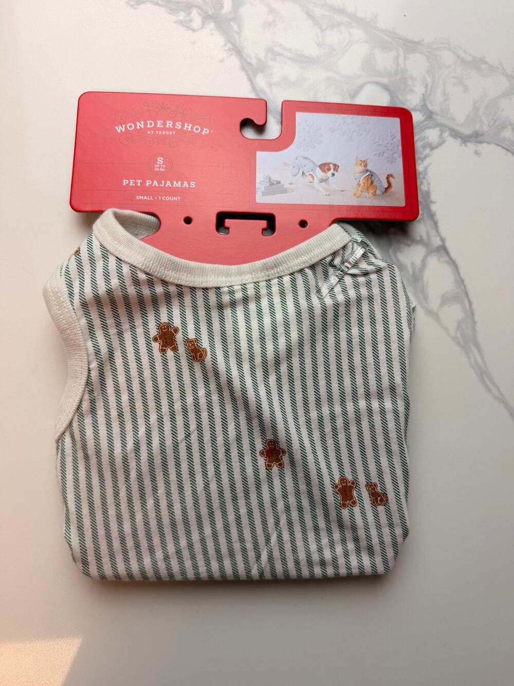 Wondershop at Target Pet Pajamas Small Gingerbread Christmas Dog Pajamas NWT